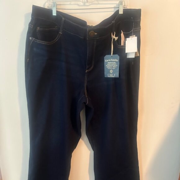 Democracy Ab Solution 5 pocket Itty Bitty boot cut denim jeans, size 24W - Picture 1 of 5